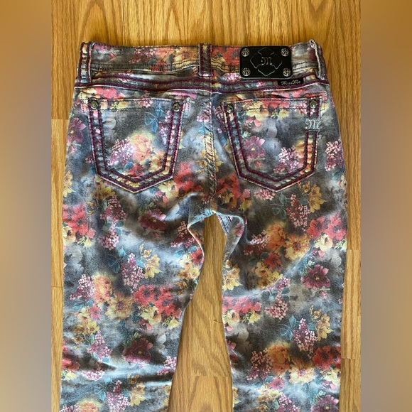 Miss me Jeans Women’s Skinny Floral Print Size 28 Signature Rise - Picture 9 of 9